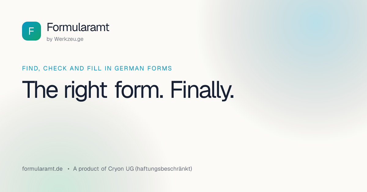 Die Forming Process Erklärung über die persönlichen und wirtschaftlichen Verhältnisse...