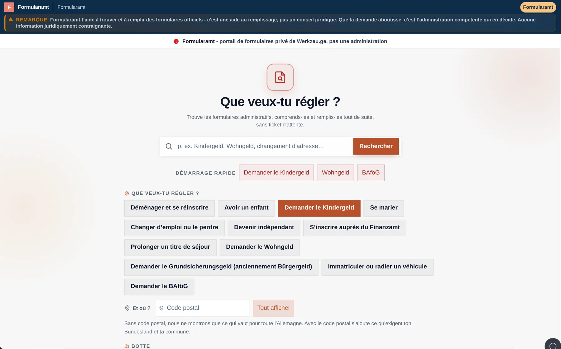 Formularamt: Avancer. Ta démarche, c'est plus que le nom d'un formulaire.